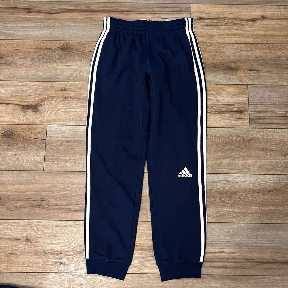 NWT Adidas Navy Blue Slim S3 Athletic Sweatpants Joggers Men's Size M